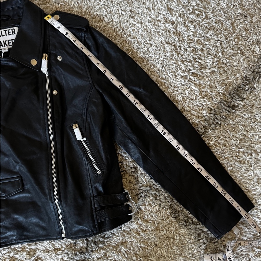 Walter Baker Black Moto Leather Jacket - Picture 10 of 12